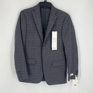 Calvin Klein Blazer Sakko anthrazit kariert Slim Fit Gr. 36R Wollmischung - Bild 1 von 5