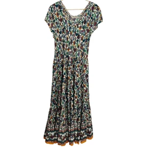 Soft Surroundings Kara Tiered Maxi Dress Womens Size XL Multicolor Floral Boho - Picture 1 of 9