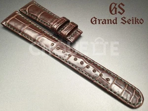 OEM Grand Seiko SBGM241 Toge Special Edition 19mm Crocodile Brown Leather Strap - Bild 1 von 8