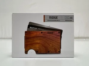 Ridge Slim  RFID Blocking Wallet Mopane Wood  with Cash Strap - Picture 1 of 6