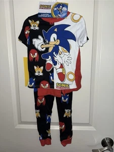 Sonic the Hedgehog, Boys' Pajamas, Size 4, 4 Piece Set - Picture 1 of 3