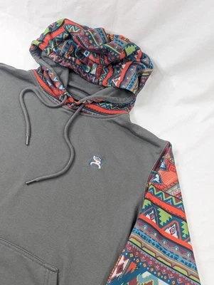 Hooey Sudadera con Capucha Hombres Grande Pullover Sudadera Suéter Canguro Bolsillo Azteca Tribal Foto 1 de 4