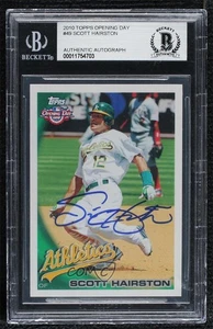 BAS 2010 Topps Opening Day Scott Hairston #49 BGS Authentic Auto - Picture 1 of 3
