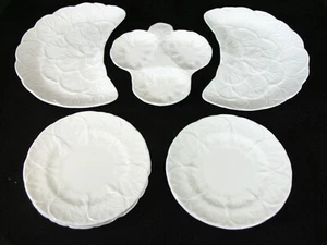Coalport Countryware 2 Salad Crescent 4 Bread Plates & 1 3 Section Hors d'Oeuvre - Picture 1 of 8