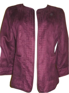 NWT EAST 5th Purple Microfiber Fully Lined Open Jacket Blazer Sz S - Picture 1 of 6
