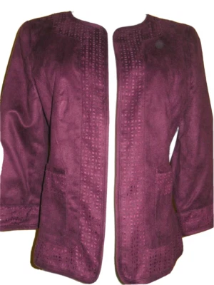 Blazer Chaqueta Abierta Completamente Forrada Microfibra Púrpura East 5th Nuevo con Etiquetas Talla S  Foto 1 de 4