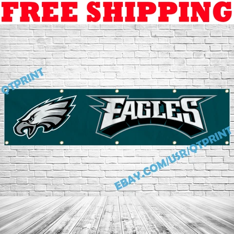 Philadelphia Eagles Banner Flag 2x8 ft 2020 NFL Fan Club Wall Home Decor NEW Cover