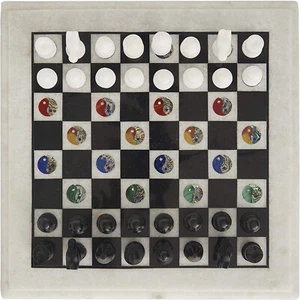 Premium Marble Chess Board With Handmade Pieces Set Unique Stone Inlay Art Game - Picture 1 of 5
