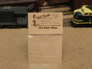 PFM/The Back Shop HO Brass Glove Valve 1" Short Stem (2) GV-18 - Picture 1 of 1