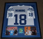 Peyton Manning Signed Framed 33x37 Jersey & Photo Display EDGE Colts