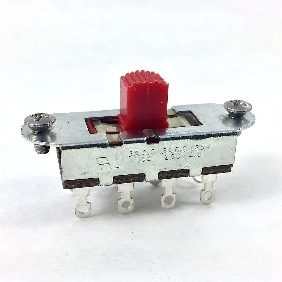 (1) Red Button 3-way Slide Switch for Fender Mustang® Guitar EP-0261-026 - Image 1 of 1