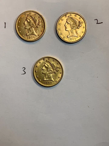 1907 $5 Five Dollar Liberty Head Gold Half Eagle Cover