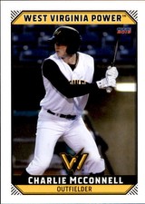 2019 West Virginia Power Choice #14 Charlie McConnell Reading Massachusetts Card