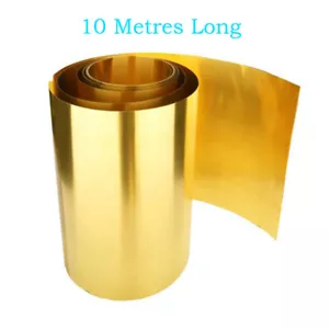 10m lang Messingfolie Gürtel Metallblech Modellherstellung 0,1 mm dick 150 mm Breite - Bild 1 von 7