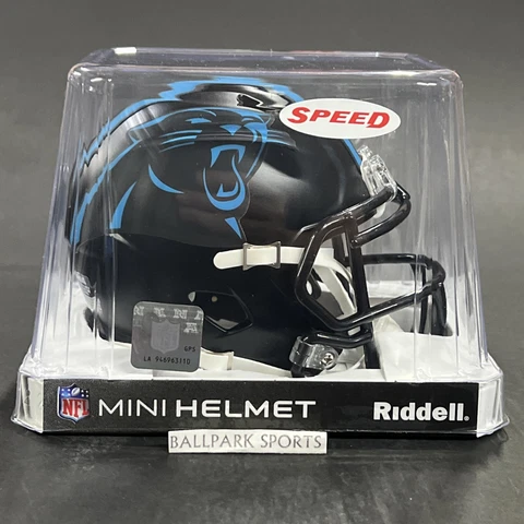 Carolina Panthers Black Alternate Riddell NFL Speed Mini Football Helmet Cover