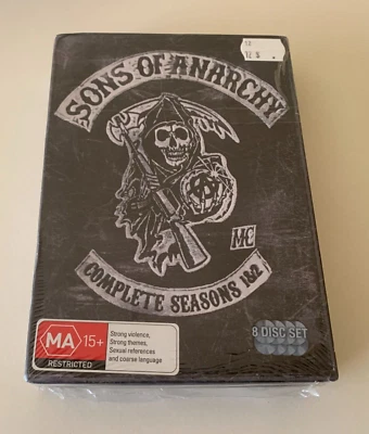 Sons of Anarchy Complete Season 1 & 2 8 Disc Set Reg 4 New Sealed - image 1 of 3