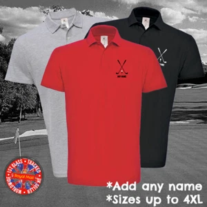 Camisas polo de golf bordadas personalizadas regalo unisex eventos día del padre madres - Imagen 1 de 3