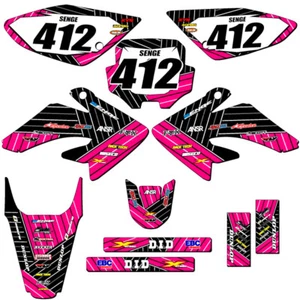 2004-2010 CRF 80 RACE SERIES Pink Senge Graphics Kit Compatible with Honda - Imagen 1 de 10