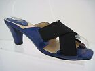 COLE HAAN Nke Air Blue Patent Leather Open Toe Elastic Sandals Heels Size 6 B
