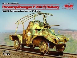 Panzerspähwagen P 204 (f) Railway WWII German Armoured Vehicle 1:35 ICM35376 - i - Immagine 1 di 4