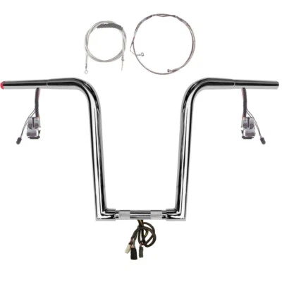 1 1 1/4 дюйма хром 14 дюймов предварительно проводной комплект Outlawz 2008-2013 Harley Road King Cruise и ABS - Изображение 1 из 2