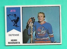 (1) HEIKKI RIIHIRANTA 1974-75 O-PEE-CHEE WHA # 31 JETS ROOKIE VG CARD (V6994)  