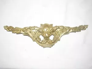 11J24 Antico Ornamento Frontone IN Bronzo Mobile Arredo Architettura XIX - Picture 1 of 3