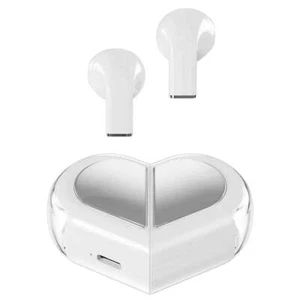 New Fashionable Bluetooth Wireless Headphone Heart Shaped TWS Headset Women'S He - Afbeelding 1 van 9