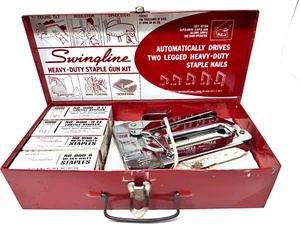 SWINGLINE #800 Heavy Duty STAPLE GUN KIT 1/4" to 9/16" with Staples -VG - Picture 1 of 4