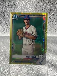2021 Bowman Chrome Mick Abel Gold Lava Mick ABel 61/75 - Picture 1 of 1
