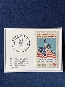 Estampilla de 5 centavos de dólar de The Savings Bonds/Servicemen - En muy buen estado (1966) como nueva Nueva H - Imagen 1 de 2