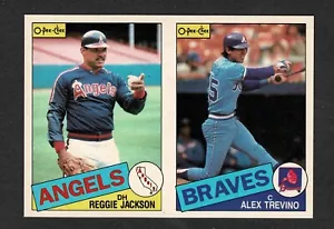 1985 OPC Angels' Reggie Jackson & Braves' Trevino Production Proof Uncut Pair - Picture 1 of 2