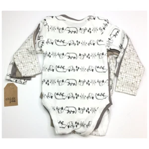 Set of 4 Chick Pea Baby Girls Outfit Top Infants 6-9M Bodysuits Long Sleeves NWT - Picture 1 of 9
