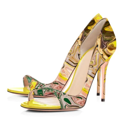 Mujer Moda D'Orsay Peep Toe Sandalias de Tacón Alto Zapatos de Boda de Novia Foto 1 de 4