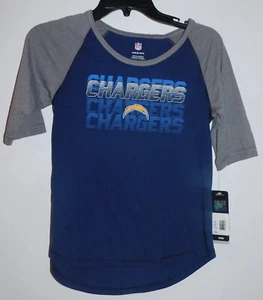 Los Angles Chargers Girl's 3/4 Sleeve Shirt, Medium 10/12 - Picture 1 of 1