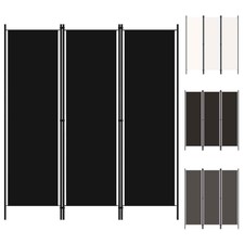3/4/5/6x Paravento a 6 Pannelli Nero 300x180cm Divisorio Diversi Colori vidaXL