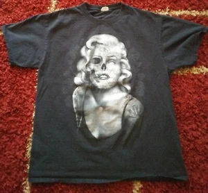 Jerzees Marilyn Monroe Day of the Dead Sugar Skull Dia De Muertos T-Shirt Large - Picture 1 of 5