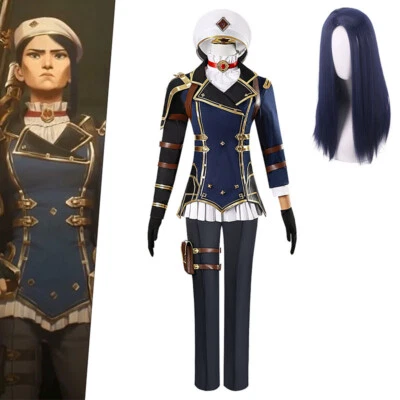 Arcane League of Legends Temporada 2 Caitlyn Cosplay Disfraz Peluca Traje Mujer Policía Foto 1 de 4