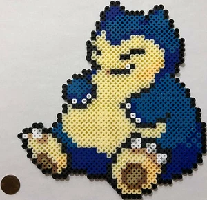 Snorlax Bead Sprite Perler Artkal Pixel Art Retro Sleeping Normal Pokemon - Picture 1 of 1