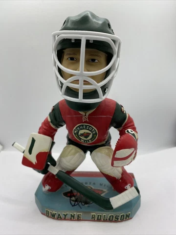 MINNESOTA WILD DWAYNE ROLOSON  ALL STAR BOBBLE HEAD SIGNED LTD ED 402/1008 Cover