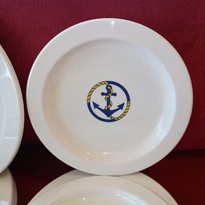 Set of 11 Guzzini Italy Anchor Plates Melamine Dinner Salad Plates Nautical - Picture 1 of 11