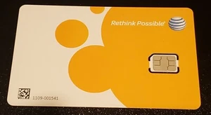 AT&T PREPAID OR POSTPAID NANO 4G LTE sim. NEW NEVER ACTIVATED. - Zdjęcie 1 z 1