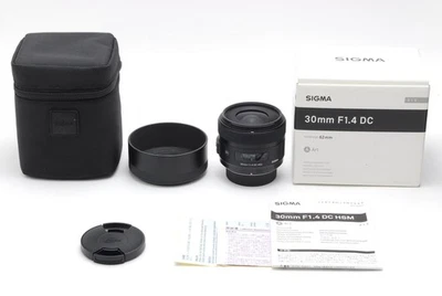 [Almost Unused w/BOX] SIGMA 30mm F/1.4 DC HSM  AF lens Art for NIKON  From JAPAN - Image 1 of 4