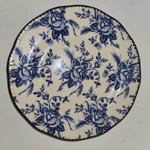 Vintage Wood & Sons England Blue Rose Salad Plate 7.75" - Fine Tableware - Picture 1 of 3