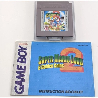 Game Boy Super Mario Land 2 Cartridge and Manual Nintendo - Image 1 of 4
