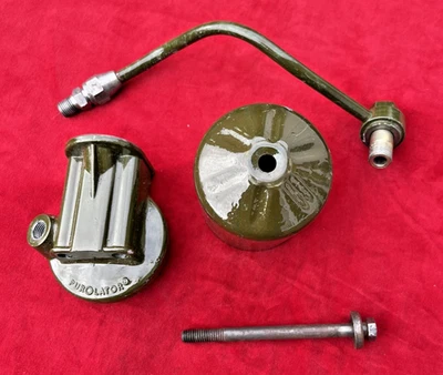 Classic Mini BMC 'A' series PUROLATOR OIL FILTER HOUSING & SUPPLY PIPE 37H1226 - Image 1 of 4