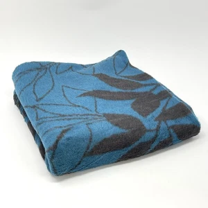 NWT David Fussenger Blue Brown Square Botanical Pillow Cover 60cm 24” Super Soft - Picture 1 of 7