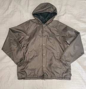 Brixton Men's Tanka Windbreaker Jacket W/hoodie In Brown Size Large - Picture 1 of 14