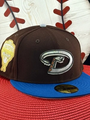Arizona Diamondbacks 606 abas marrom azul rosa UV 7 5/8 adesivo exclusivo Dbacks - Imagem 1 de 4