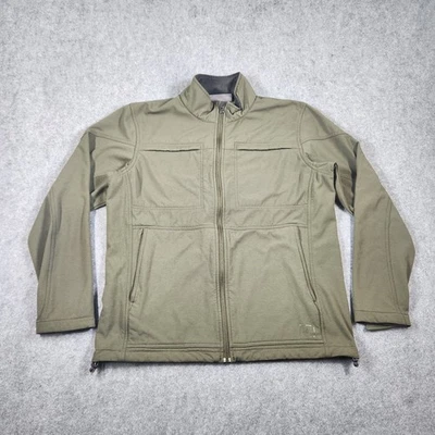 Rei Co-Op Jacket Mens Large Green Hiking Waffle Lined Pocket Mock Neck Full Zip - Image 1 of 4